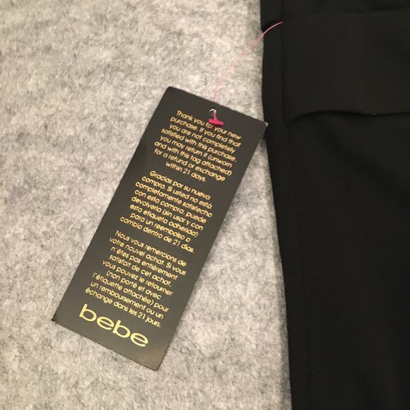 NWT Bebe Little Black Dress, Women's Size Small, Asymmetrical Off Shoulder, Slit - Picture 8 of 9